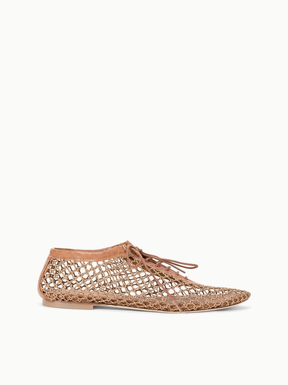 STAUD Kit Lace Up Leather Flats